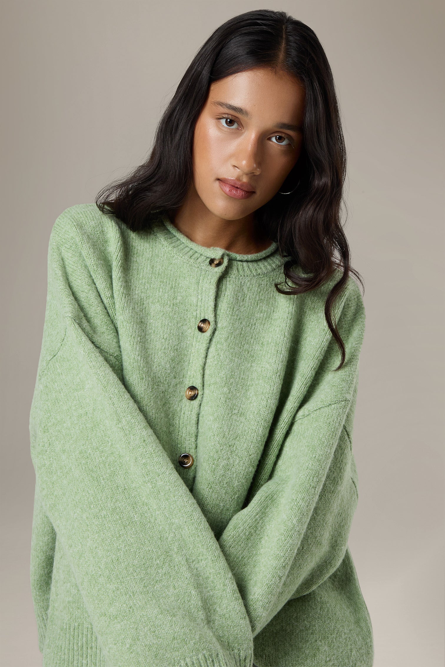 Jones Cardigan in Apple Green